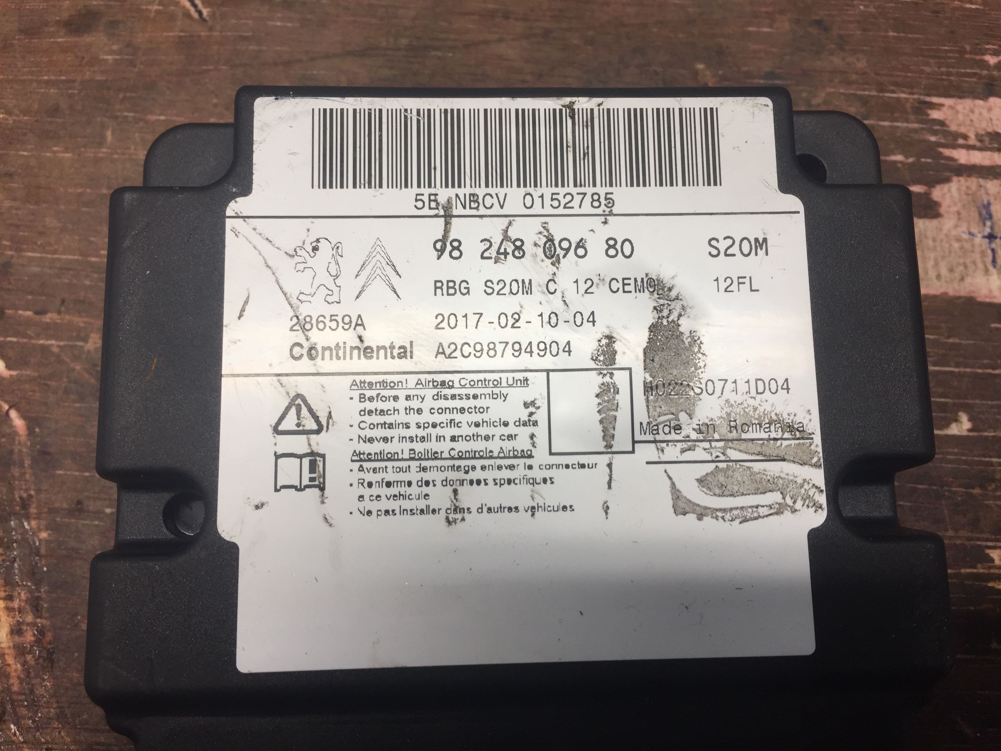 Citroen C3 98 248 096 80 - CARPROG ONLINE 